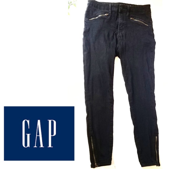 GAP | Jeans | Gap Black Zipper Leggings Jeggings Denim Jeans | Poshmark